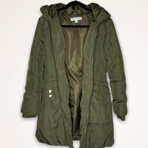 New York & Co Olive Green Puffer Jacket
